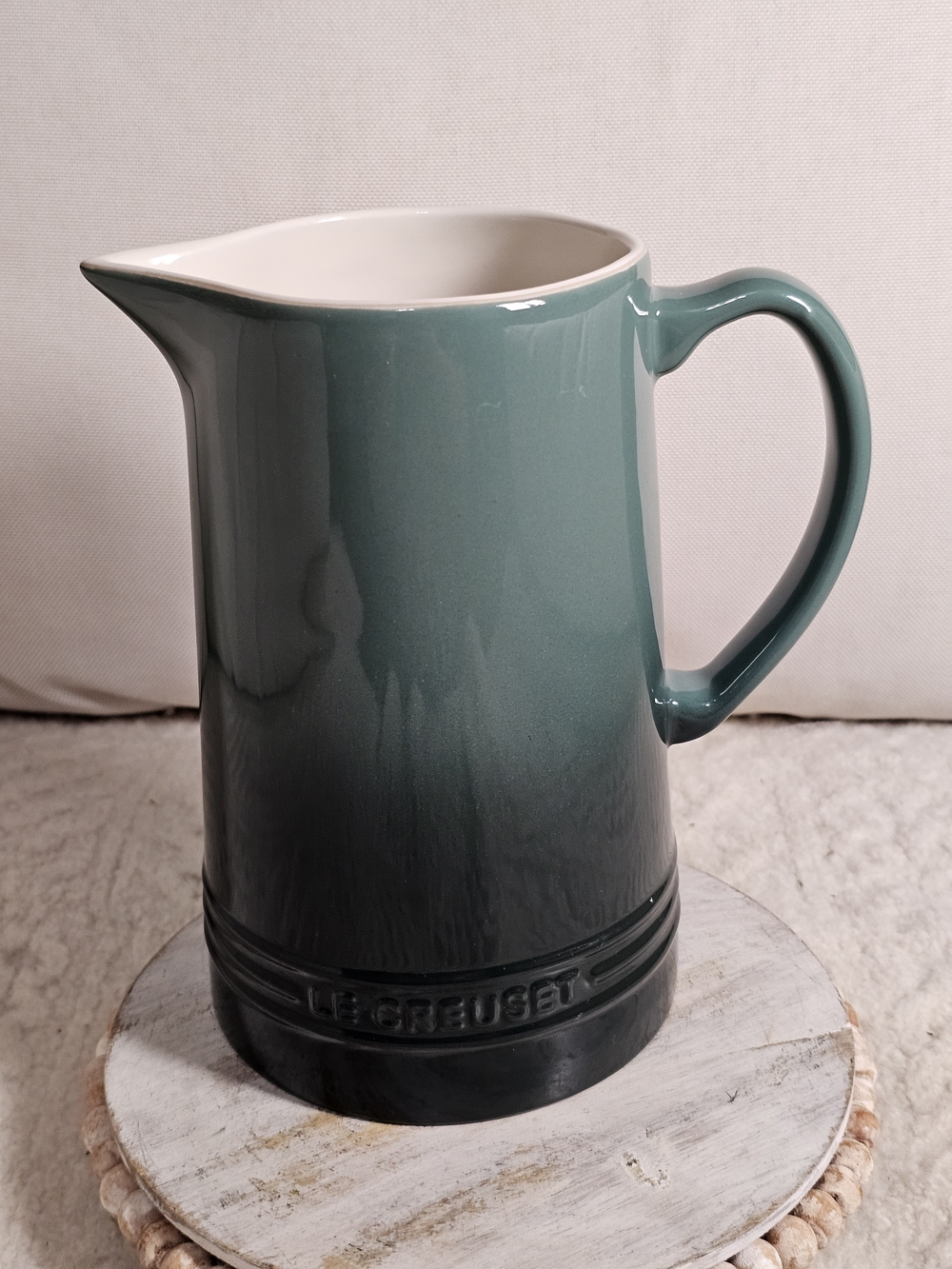 Le Creuset Signature Pitcher deep green Artichaut Large 1.5 L 1.6 Quart Jug